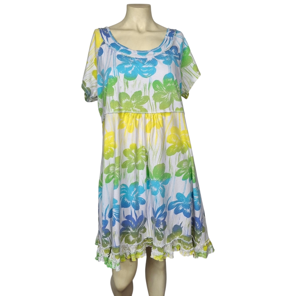 Fresh Produce Blue and Green Floral Mini Dress